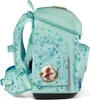 A side view of a teal backpack with a heart pattern and a horse graphic. Náhľad obrázku produktu