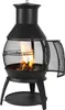 SucceBuy 22-Zoll-Gartenkamin aus Eisen mit Grillgitter und Produktbild-Vorschau 1