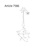 Diagram showing the assembly instructions for a pendant lamp. Anteprima dell’immagine prodotto