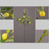 3 kusy Faux Lemon Větvičky Lemon Větvička Simulované pěny Náhled obrázku produktu 7