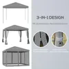 Outsunny Faltpavillon Pavillon Faltzelt Garten mit Produktbild-Vorschau 4
