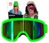 Retro Ski Brille in Neon Farben - 80er Jahre Brille Grün Produktbild-Vorschau 4