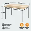 CASARIA® Ensemble LEO table avec 4 chaises chêne clair MDF Voir les images du produit 5