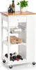 Zeller Küchenrollwagen, Bambus/MDF, weiß, 50 x 37 x 86,5 cm Produktbild-Vorschau 11