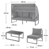 SVITA MAUI Gartenmöbel-Lounge-Set mit Dach Outdoor-Sofa Produktbild-Vorschau 7