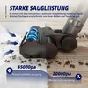 A close-up of a vacuum cleaner head on a floor, demonstrating its suction power. Produktbild-Vorschau