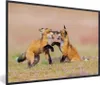 MuchoWow® MuchoWow® Gerahmtes Poster Füchse - Blumen - Produktbild-Vorschau 1