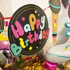 Oblique Unique Happy Birthday Girlande Retro Banner 80er Produktbild-Vorschau 4