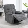 A gray recliner chair with its footrest extended, shown in a living room setting. Podgląd zdjęcia produktu