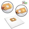 A collage of images showing vacuum cleaner bags, with close-ups of how they attach. Produktbild-Vorschau