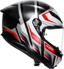 AGV K6 S Karve Helm, schwarz matt/rot/weiß, L (59/60) Produktbild-Vorschau 6
