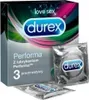 A box of Durex Performa condoms with two individual condom wrappers in front. Náhled obrázku produktu