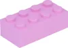 A single pink LEGO brick on a white background. Anteprima dell’immagine prodotto