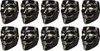10 Stück Set V wie Vendetta Maske Guy Fawkes Halloween Produktbild-Vorschau 1
