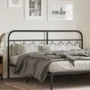 The Living Store Kopfteil Metall Schwarz 160 cm Produktbild-Vorschau 2