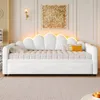 Letto a giorno imbottito 90x200 cm con letto estraibile, Anteprima dell’immagine prodotto 4