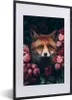 MuchoWow® Gerahmtes Poster Fuchs - Blumen - Tiere 40x60 cm Produktbild-Vorschau 1