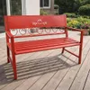 DanDiBo Gartenbank Metall Wetterfest Rot 120 cm 2 Sitzer Produktbild-Vorschau 8