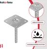 A product image showcasing a post anchor with accompanying feature callouts. Anteprima dell’immagine prodotto