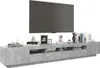 vidaXL Armoire TV avec lampes LED gris béton 260x35x40 cm Voir les images du produit 3