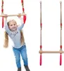 Dětská Dřevěná Zahradní Houpačka Gymnastický Trapéz S Náhled obrázku produktu 9