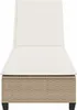 vidaXL Sonnenliege mit Auflagen Beige 55x200x25,5cm Poly Produktbild-Vorschau 5