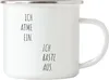 Ich atme ein Ich raste aus Emaille Tasse Work Life Balance Produktbild-Vorschau 1