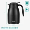 Navaris Isolierkanne Warmhaltekanne aus Edelstahl 1,5l - Produktbild-Vorschau 5