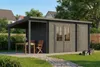 Alpholz Gartenhaus Maria mit Anbau & Schleppdach aus Holz Produktbild-Vorschau 1