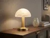 LED Nachttischleuchte mit Touch dimmbar Messing Glasschirm Produktbild-Vorschau 10