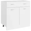 vidaXL Zásuvková skrinka Lyon White 80x46x81,5 cm Materiál Náhľad obrázku produktu 8