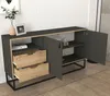 Sideboard Dolores mit 2 Türen und 2 Schubladen in Anthrazit Produktbild-Vorschau 4