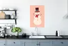 MuchoWow® Poster Schneemann - Weihnachten - Winter - Rosa Produktbild-Vorschau 3