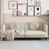 vidaXL Sofa mit Kissen 3-Sitzer Creme Samt Produktbild-Vorschau 2