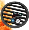 A black circular grate with orange flames in the background. Anteprima dell’immagine prodotto