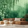 Vlies fototapete Blumen Botanik Grün 350x245 cm Feeby Grün Produktbild-Vorschau 2