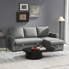 HOMCOM Ecksofa mit Schlaffunktion Stauraum Schlafsofa mit Produktbild-Vorschau 2