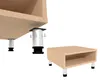 Verstellbare Stahlmöbelfüße 10 cm mit Montageplatte, Chrom, Produktbild-Vorschau 5