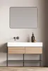 Miroir mural Picasso, cadre aluminium, noir, 60 x 80 cm Voir les images du produit 1