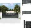 vidaXL Záhradná brána antracit 300x150 cm oceľ - Záhradné Náhľad obrázku produktu 1