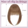 Clip per extension di capelli veri da donna, frangia curva Anteprima dell’immagine prodotto 4