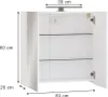 Mobile a specchio per il bagno Vicco Lavio Bianco 60 x 60 Anteprima dell’immagine prodotto 2