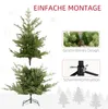 A partially assembled artificial Christmas tree with accompanying feature callouts. Náhled obrázku produktu
