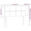 Kopfteil mit Ohren Dunkelbraun 93x23x78/88 cm Stoff Produktbild-Vorschau 10