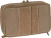 A close-up view of a tan tactical pouch with velcro patches. Náhled obrázku produktu