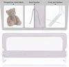 2× 200cm Barrière de lit pour bébés et enfants Réglable en Voir les images du produit 5