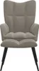 vidaXL Relaxsessel mit Hocker Hellgrau Samt -  Sessel Produktbild-Vorschau 3