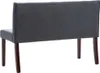 Panca vidaXL 120 cm, grigio effetto pelle scamosciata Anteprima dell’immagine prodotto 5
