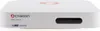 A white Octagon Spirit Android TV box is shown from a front-side angle against a white background. Produktbild-Vorschau