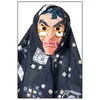 Hexenmaske mit Kopftuch (Zufälliges Kopftuch-Muster / Produktbild-Vorschau 1